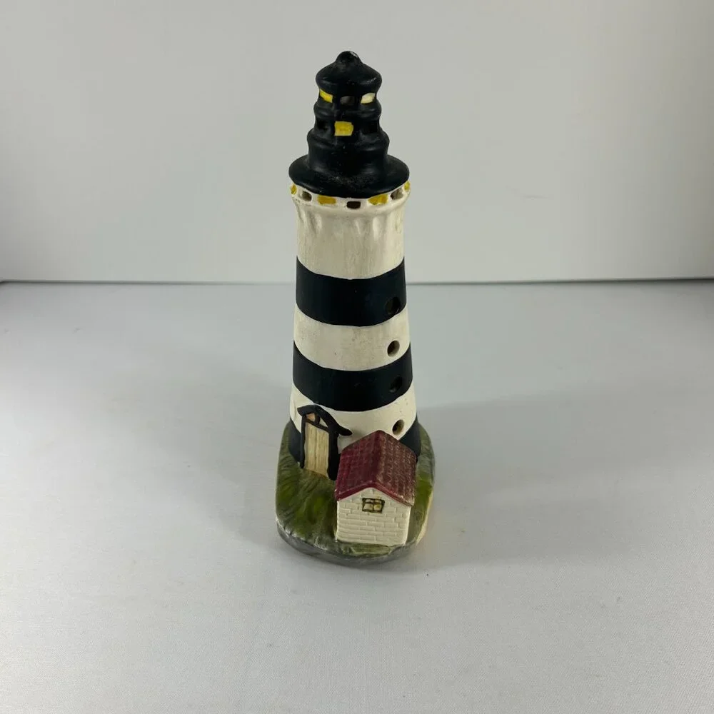 Porcelain Lighthouse Collection Cape Canaveral Florida Figurine Hole for Light